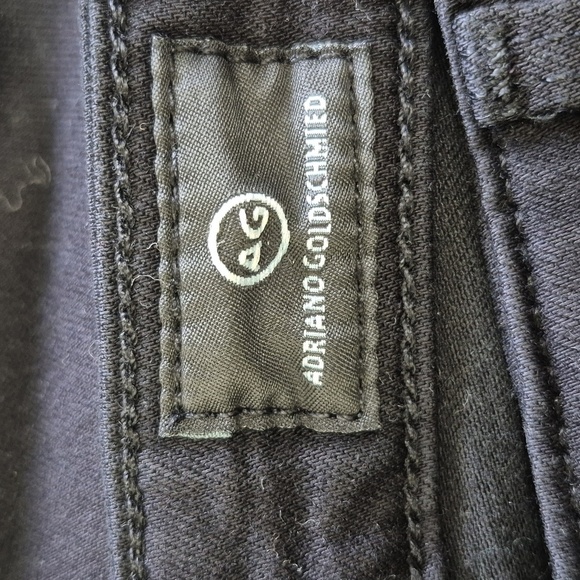 AG Adriano Goldschmied Mid Rise Stevie Slim Straight Black Jeans, Size 28 - Picture 11 of 14
